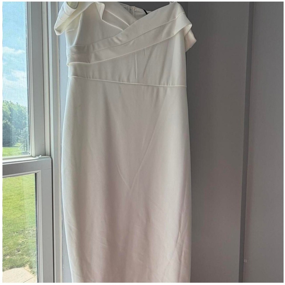 Premier Amour NWT White Off Shoulder Dress Women's 16 JCPenney NWT